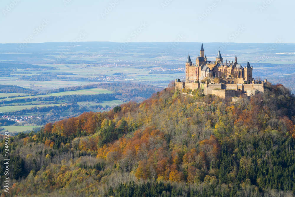 Hohenzollern castle in autumn / Germany