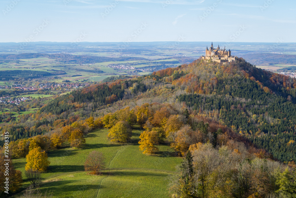 Burg Hohenzollern im Herbst, Schwäbische Alb