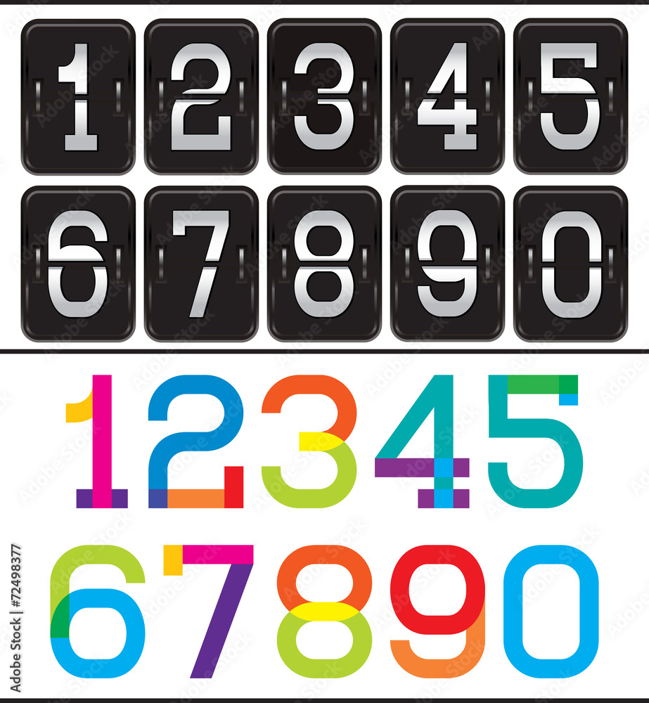 set of two sets numbers for advertising and web design set of two sets numbers for advertising and web design