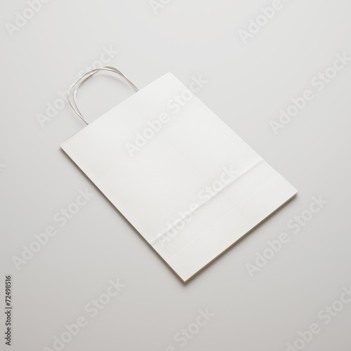 blank paper bag with handles