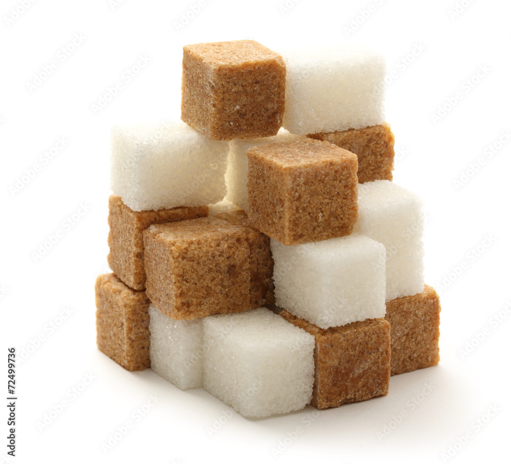 Cane and white sugar Cane and white sugar