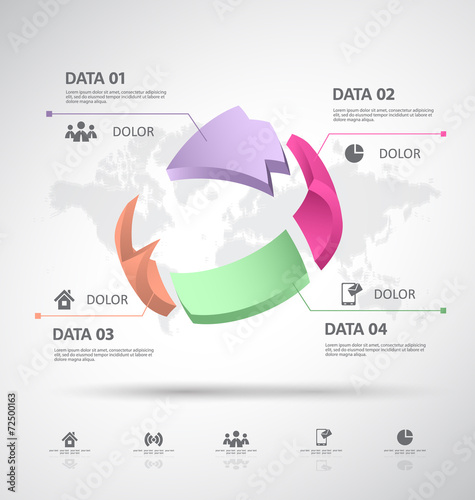 Infographic arrow vector