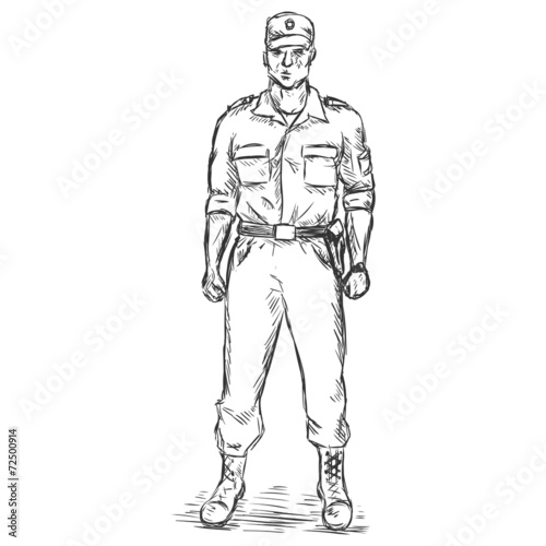 Vector Sketch Service Man