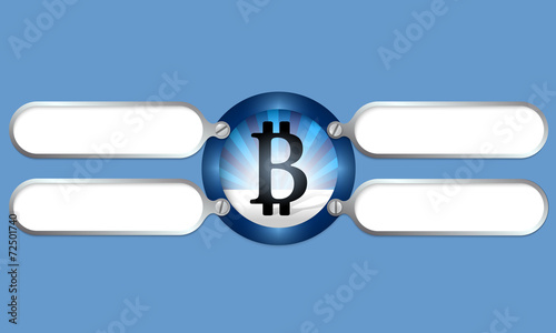four frame for any text with bit coin symbol