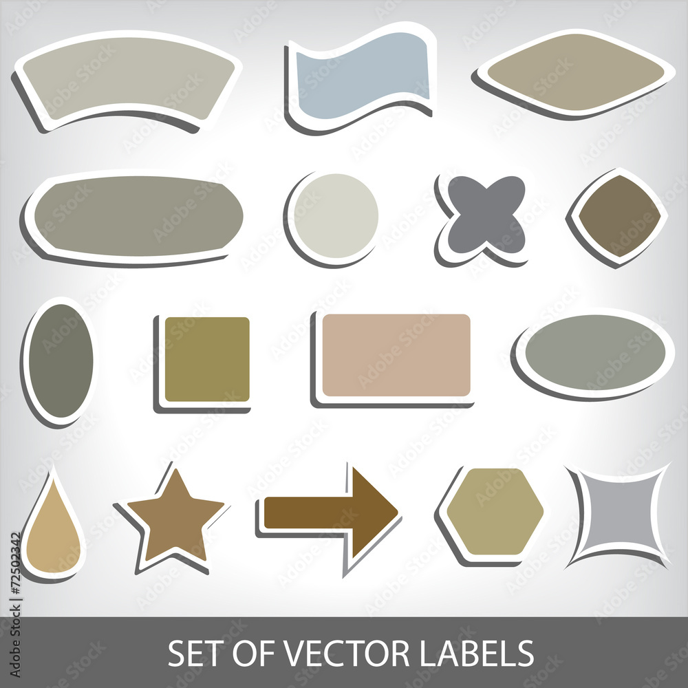 set of blank vector labels set of blank vector labels