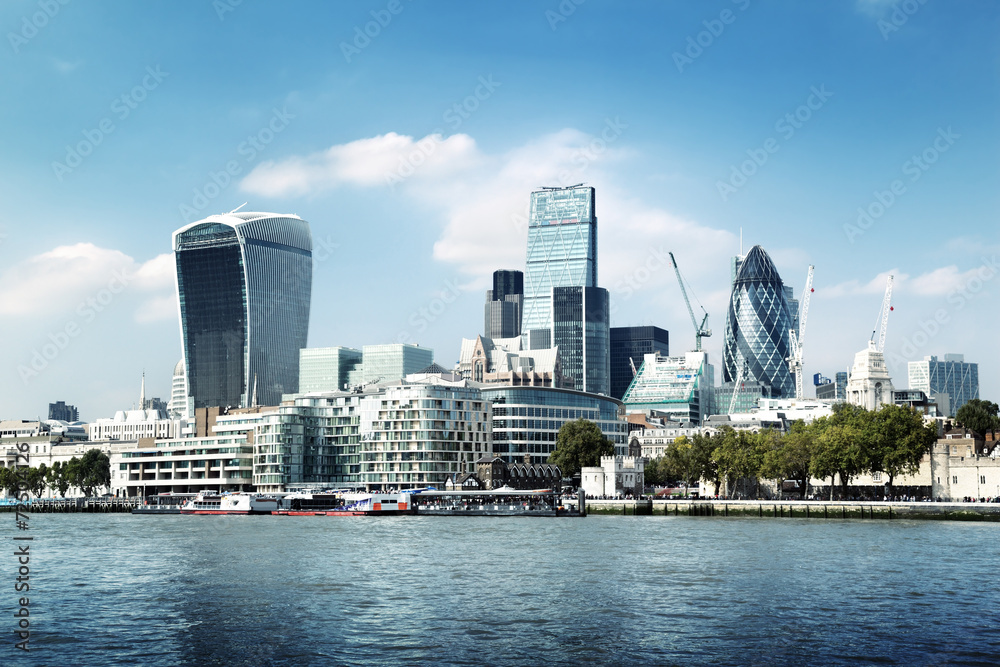 Fototapeta premium Panoramę Londynu z Tamizy