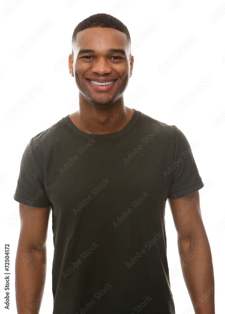 Smiling young man with green t-shirt Smiling young man with green t-shirt