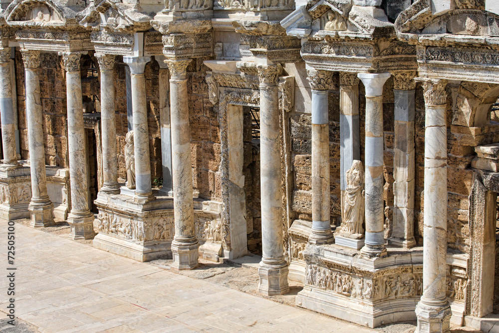 theater in ancient Hierapolis, Turkey