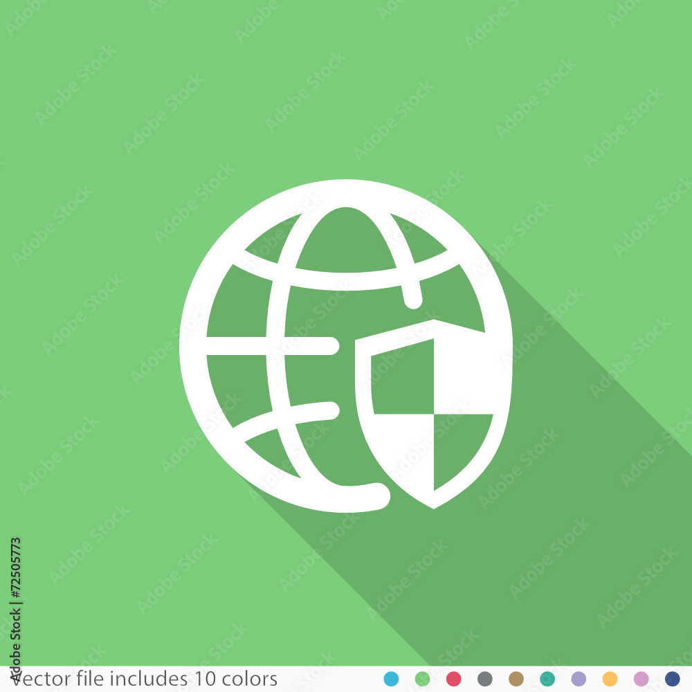 Flat Long Shadow Icon Flat Long Shadow Icon