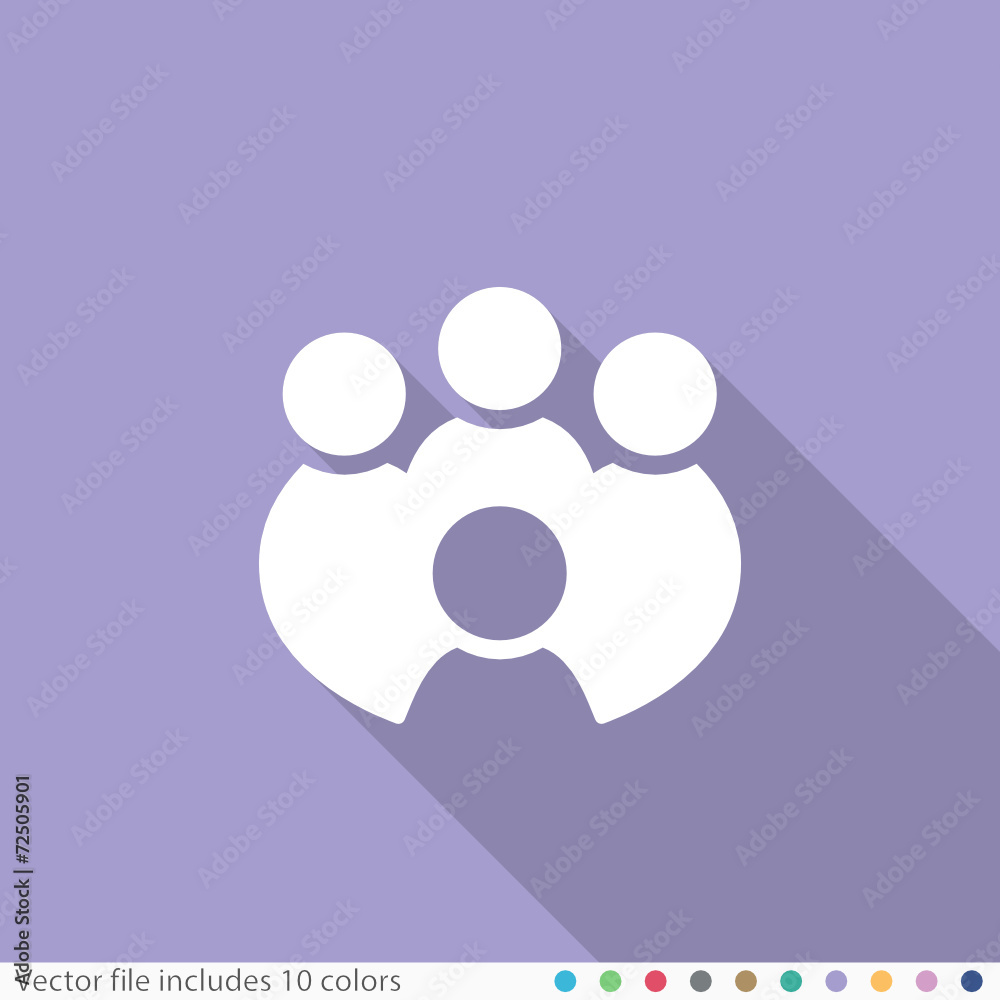 Flat Long Shadow Icon Flat Long Shadow Icon