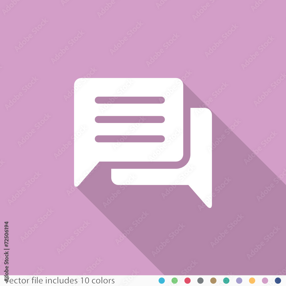 Flat Long Shadow Icon Flat Long Shadow Icon