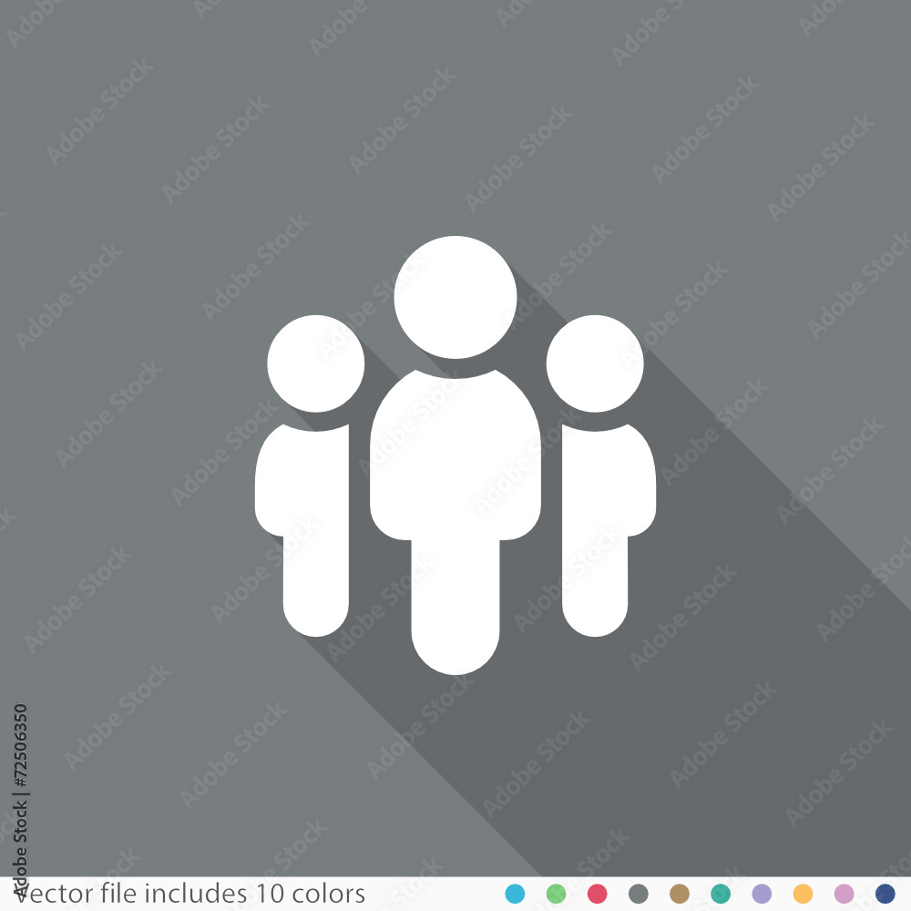 Flat Long Shadow Icon Flat Long Shadow Icon