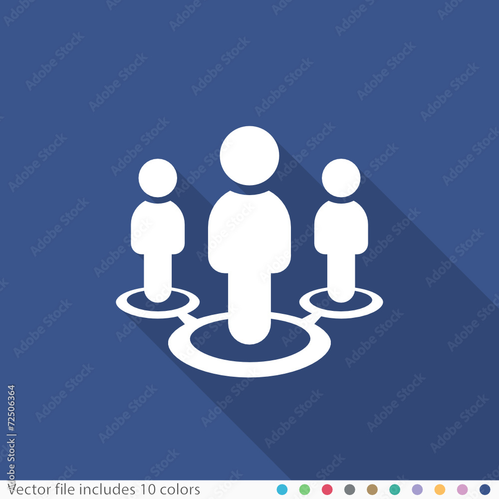 Flat Long Shadow Icon Flat Long Shadow Icon