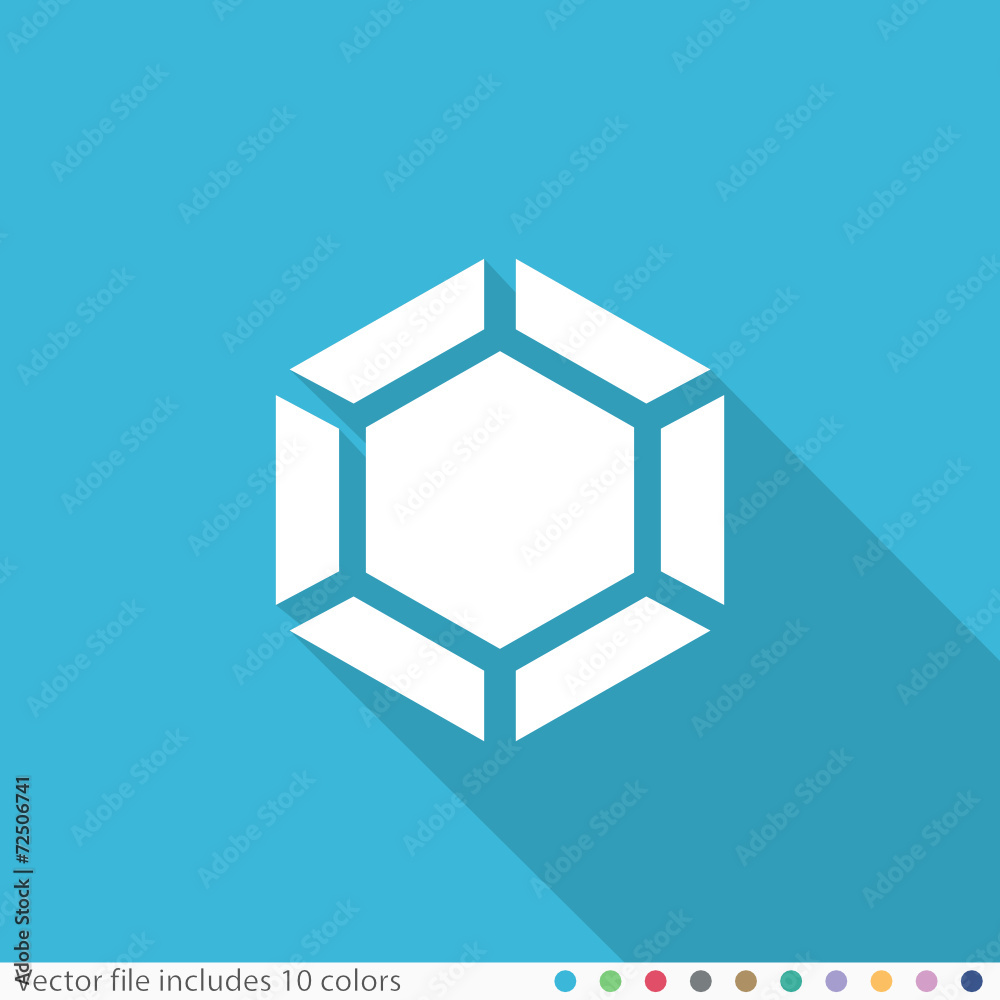Flat Long Shadow Icon Flat Long Shadow Icon