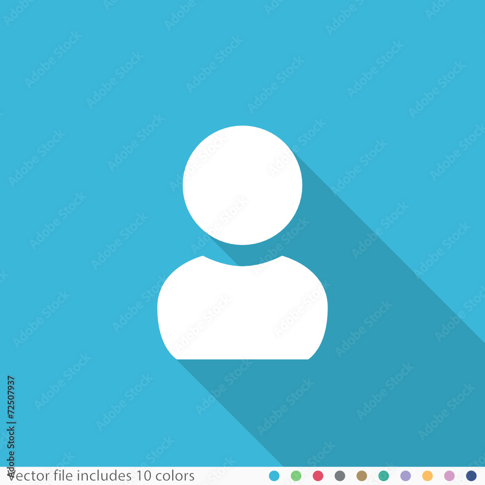 Flat Long Shadow Icon Flat Long Shadow Icon
