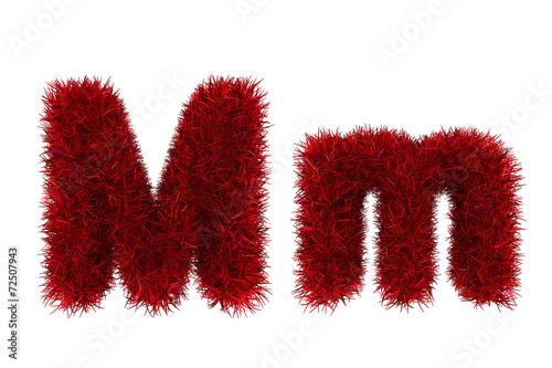 red grass letters, upper and lowercase