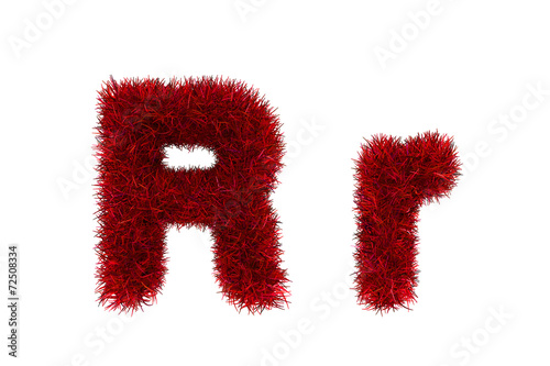red grass letters  upper and lowercase