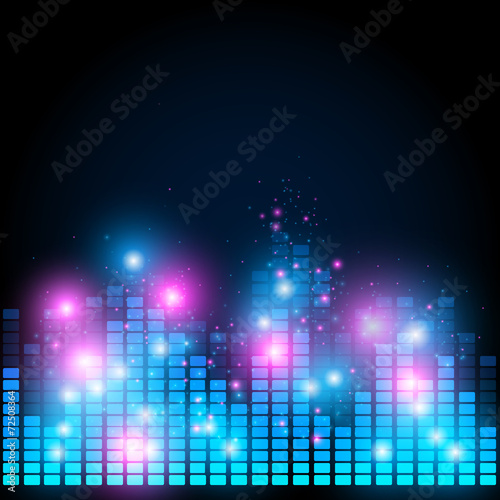 Equalizer on abstract technology background