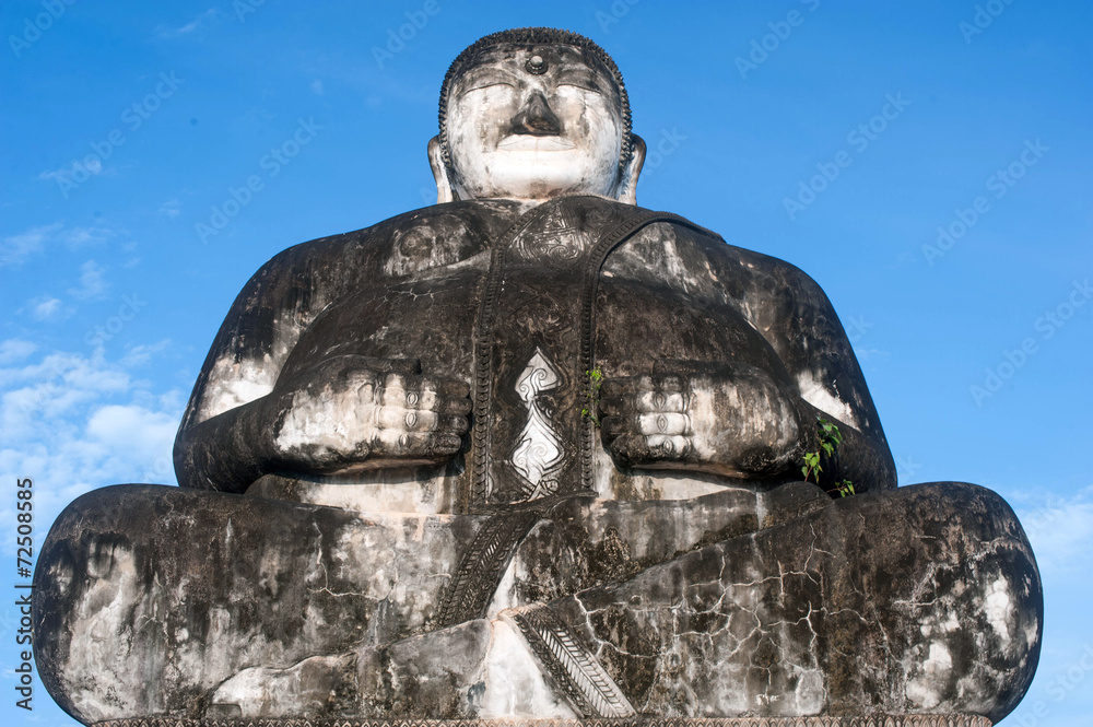 Buddha statue with blue sky