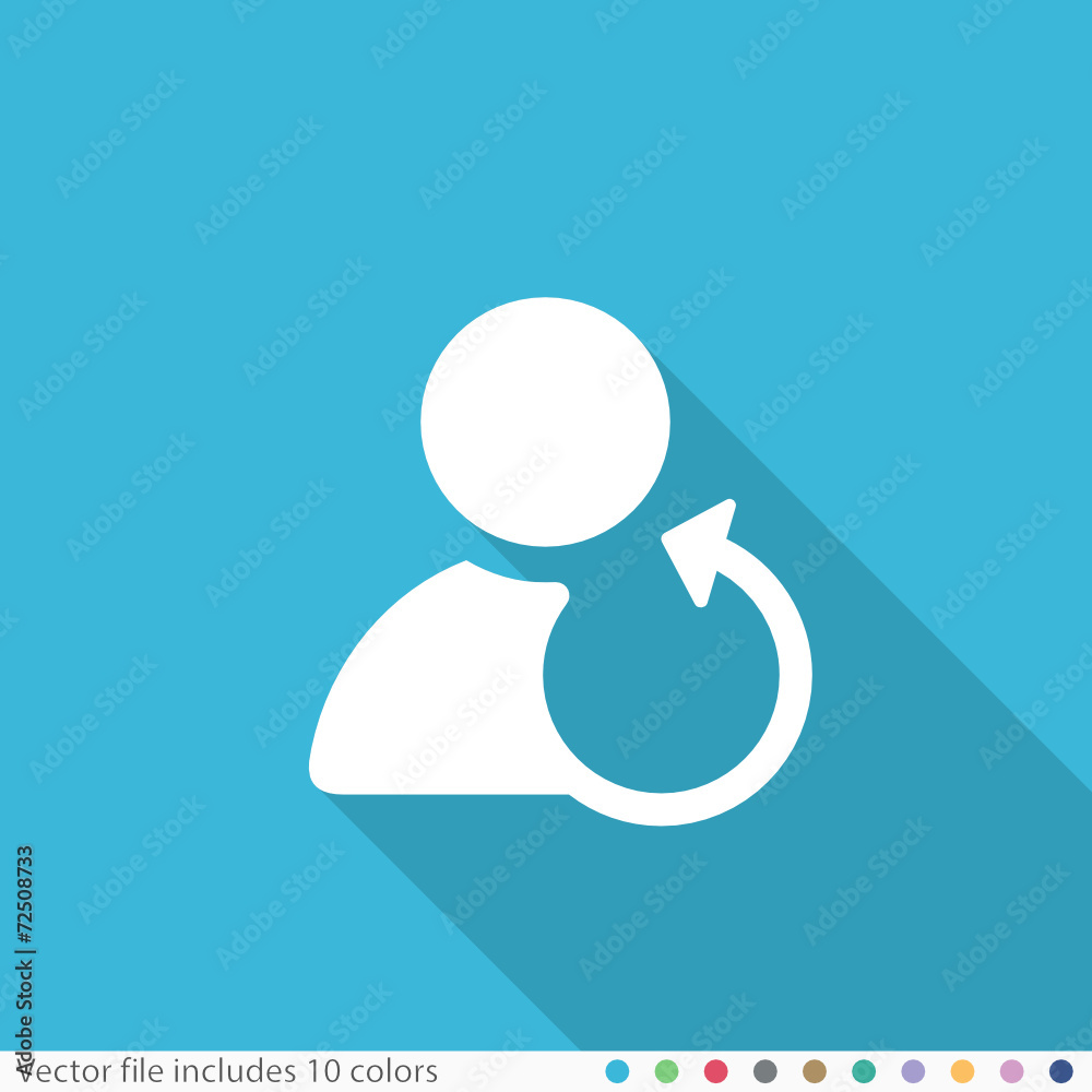 Flat Long Shadow Icon Flat Long Shadow Icon