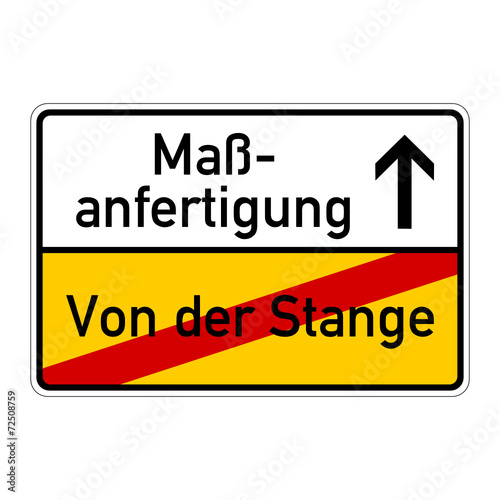 ortsschild von der stange massanfertigung I