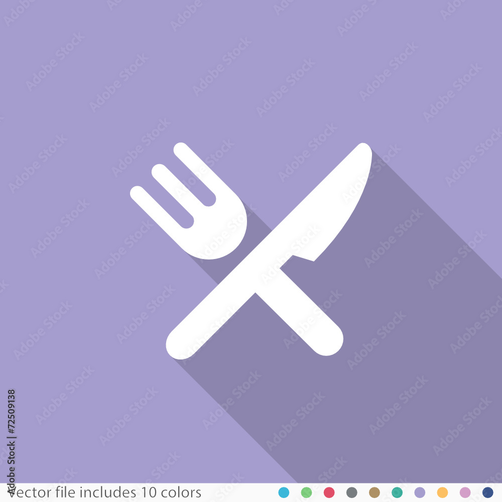Flat Long Shadow Icon Flat Long Shadow Icon
