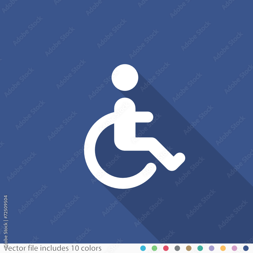 Flat Long Shadow Icon Flat Long Shadow Icon