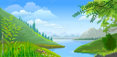 River in scenic valley