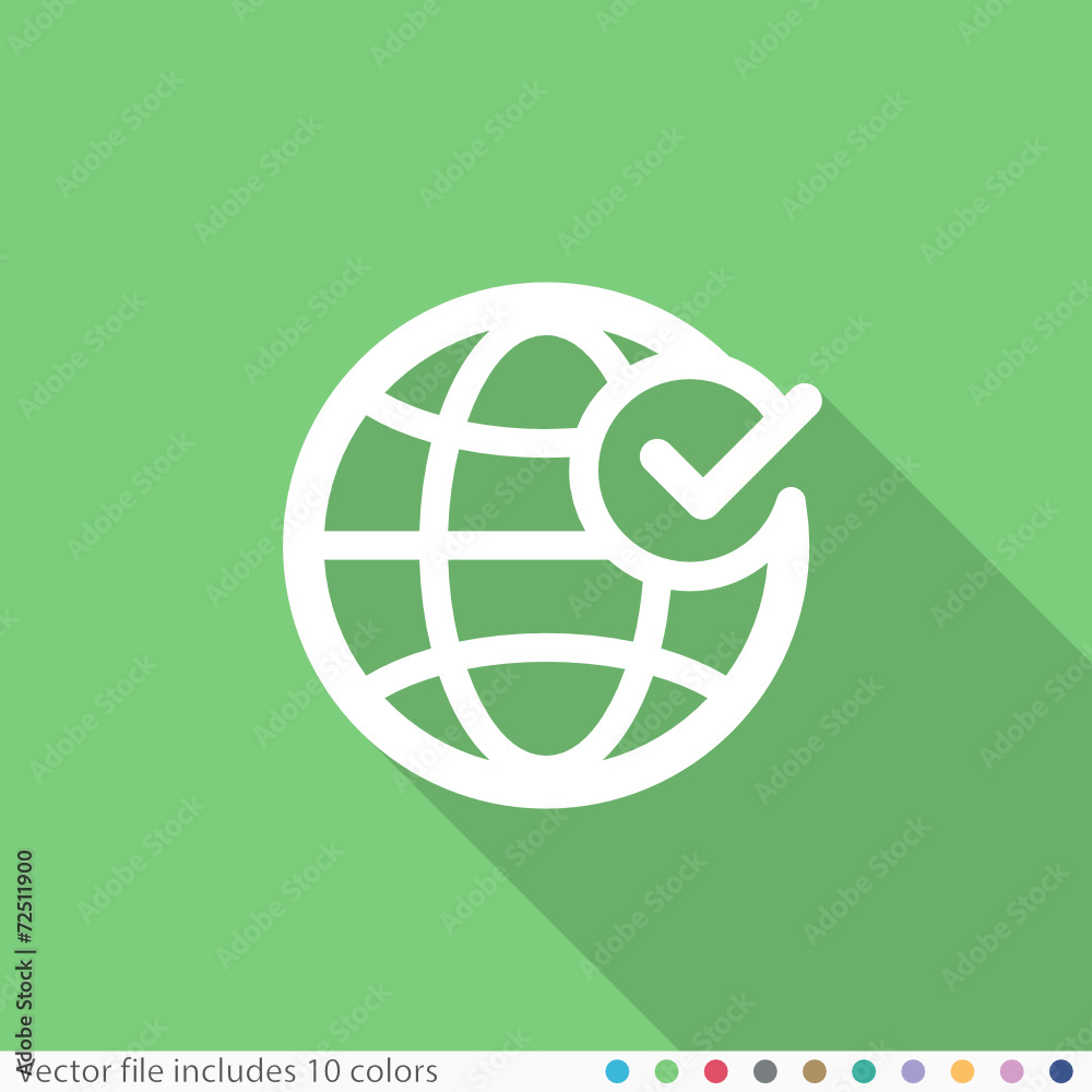 Flat Long Shadow Icon Flat Long Shadow Icon