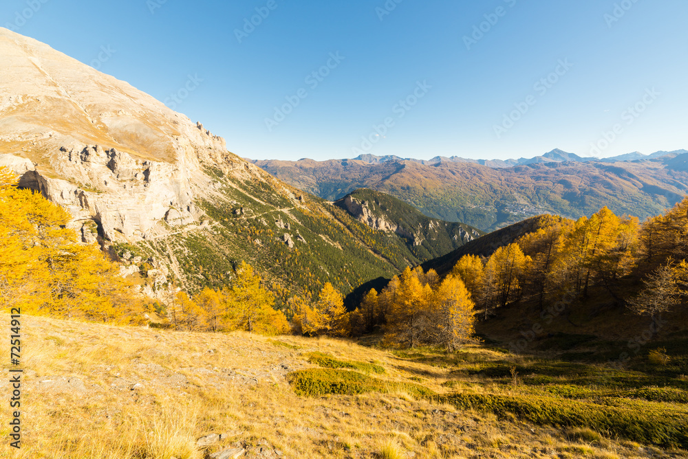 The colors of autumn in the Alps