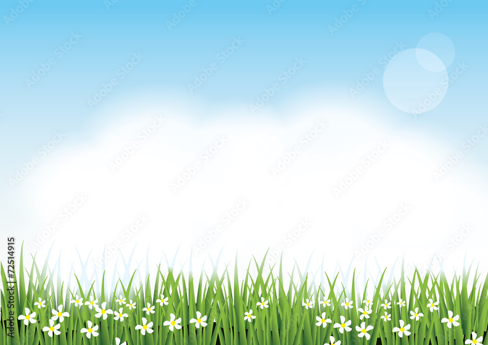 Vector Background-Fluffy Clouds and light blue sky Vector Background-Fluffy Clouds and light blue sky