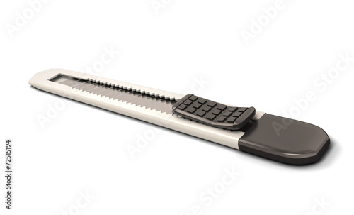 Stationery knife isolated on a white background