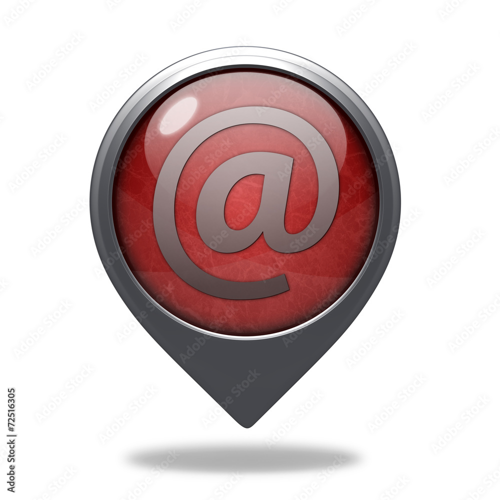 Email pointer icon on white background