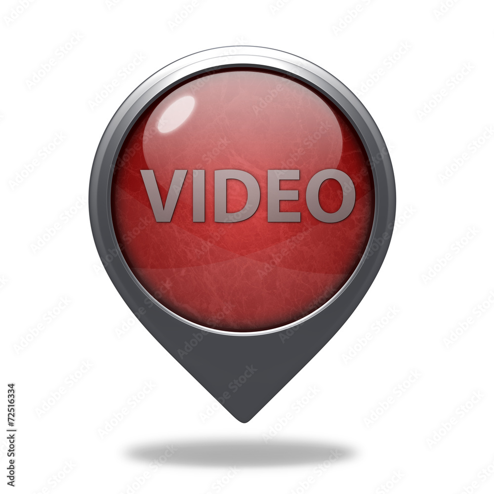 video pointer icon on white background video pointer icon on white background