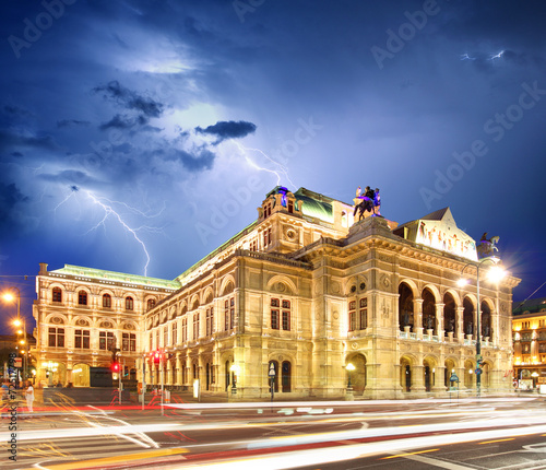 Vienna state opera at storm