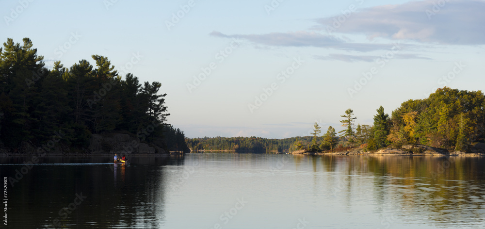 Canoeing on a Northern Lake