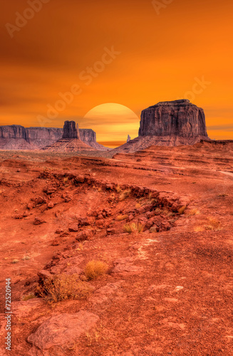 Photo Sunset Monument Valley