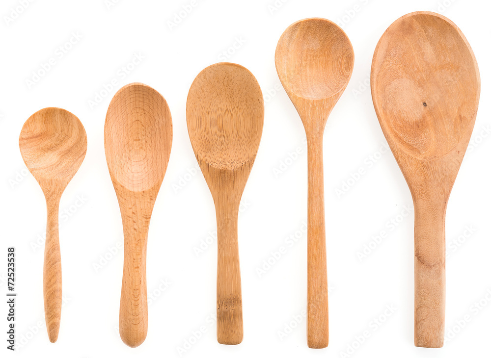 Wooden spoon isolated on white background Wooden spoon isolated on white background