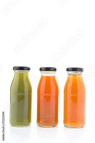 Juice bottle isolated on white background