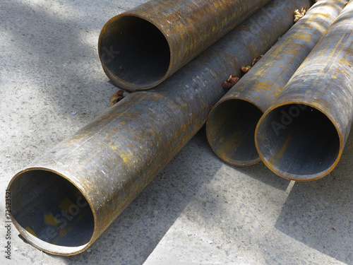 Close up of an old rusty pipes