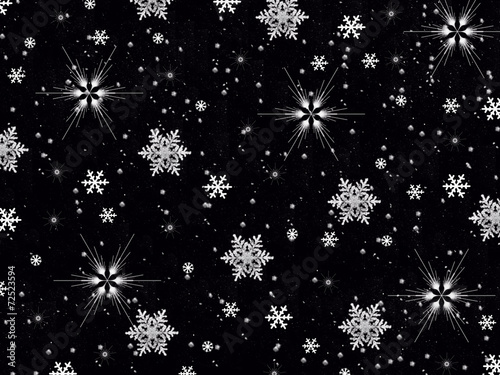 Snowflakes on Black Background photo