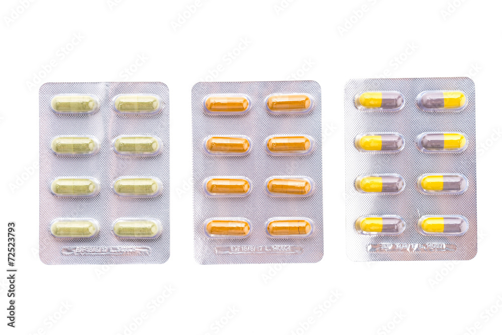 Capsule pill isolated on white background Capsule pill isolated on white background