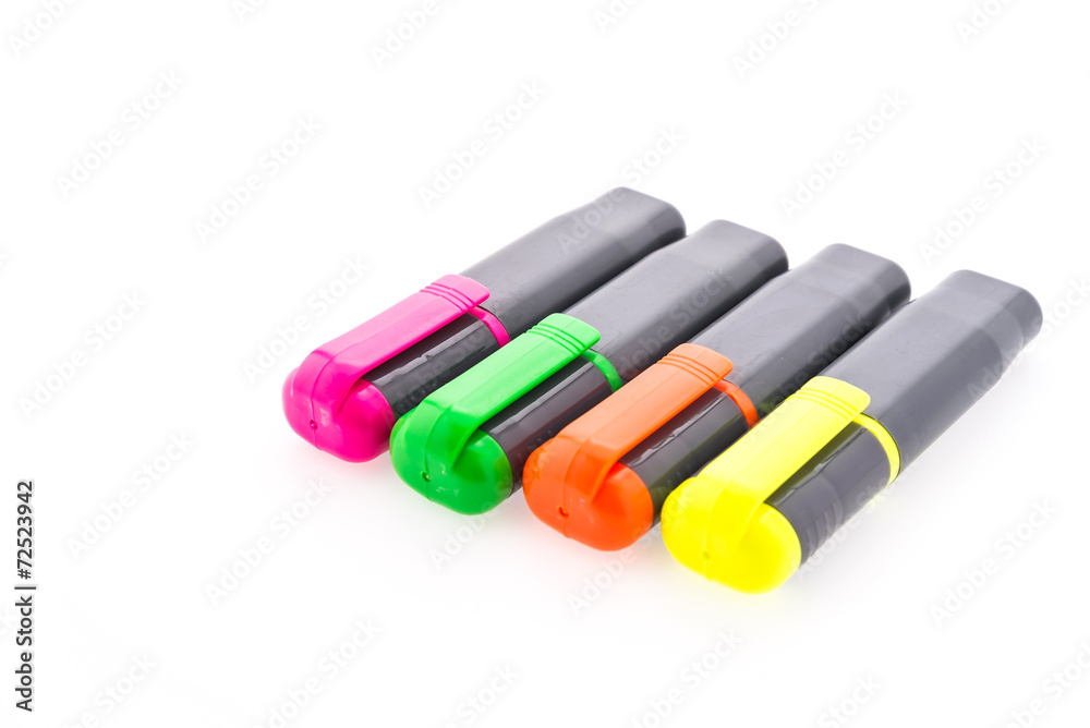 highlighter pen isolated on white background highlighter pen isolated on white background
