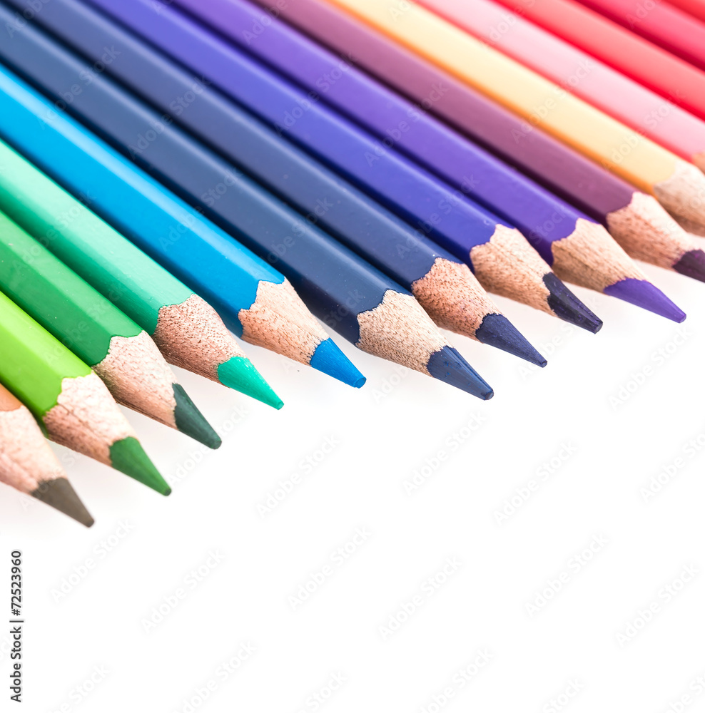 Color pencil isolated on white background Color pencil isolated on white background