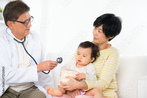 Pediatrician and patient.