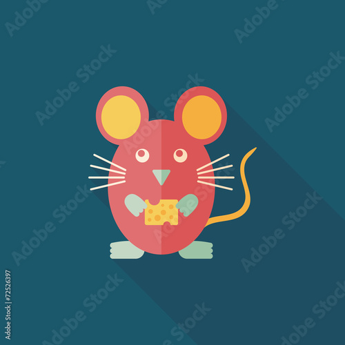 Pet mouse cage flat icon with long shadow,eps10