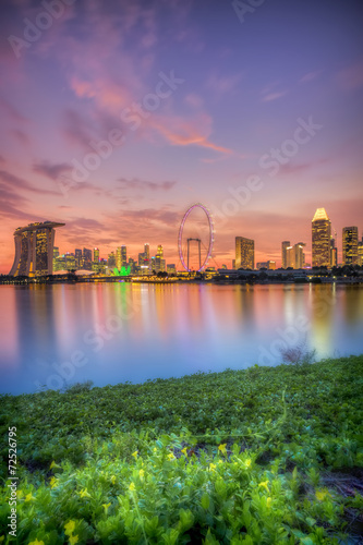 Photography Singapore Skyline at sunset