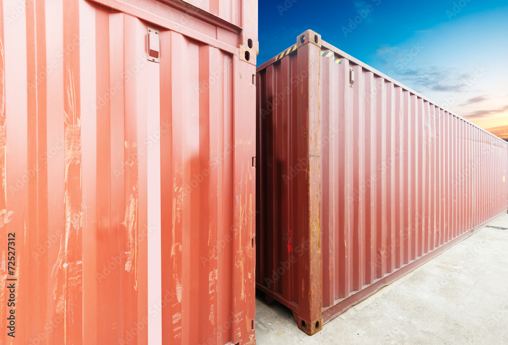 Stack of Cargo Containers at the docks Stack of Cargo Containers at the docks