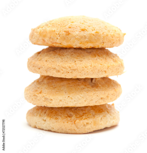 almond biscuits isolated on white