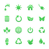 Green Health Icons Set
